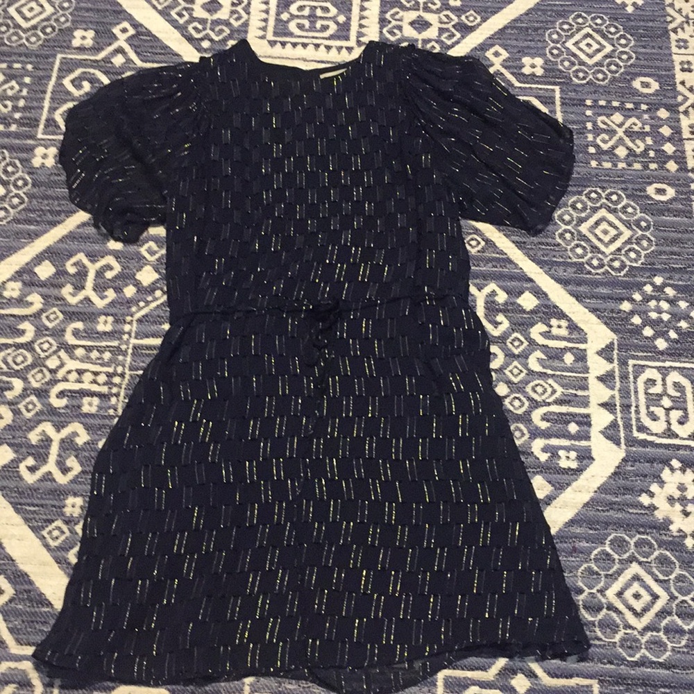 Metallic Navy Party Dress